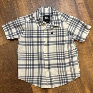 Quiksilver Kids Plaid Shirt - Gray‎ Boys Size 5